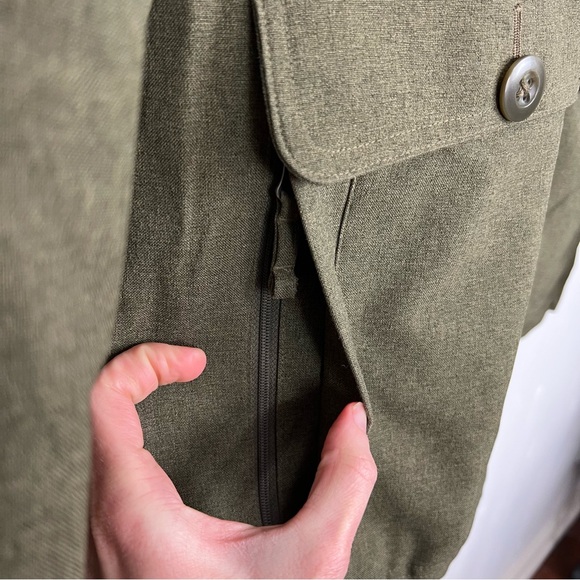 L.L.Bean Olive Green 3-In-1 Tek All Season Jacket Hooded Coat Men's Medium - Picture 5 of 15